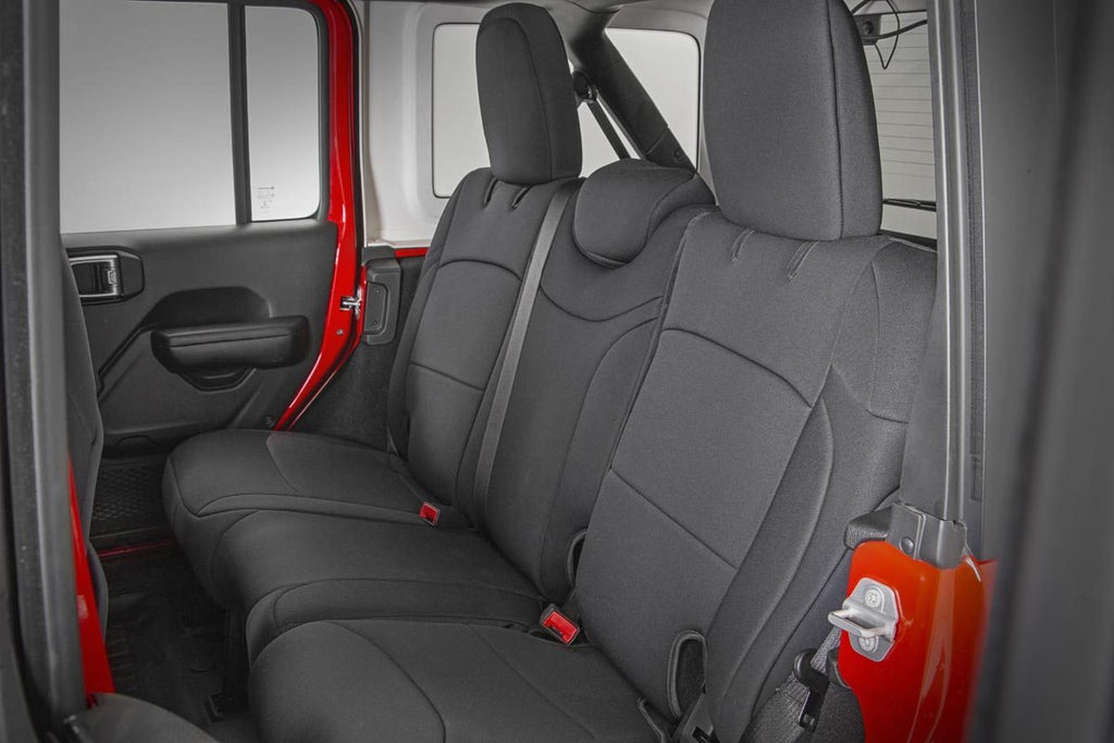 Rough Country Seat Cover Jeep Neoprene Seat Cover Set Black 18-20 Wrangler JL Unlimited Rough Country - Rough Country - 91010
