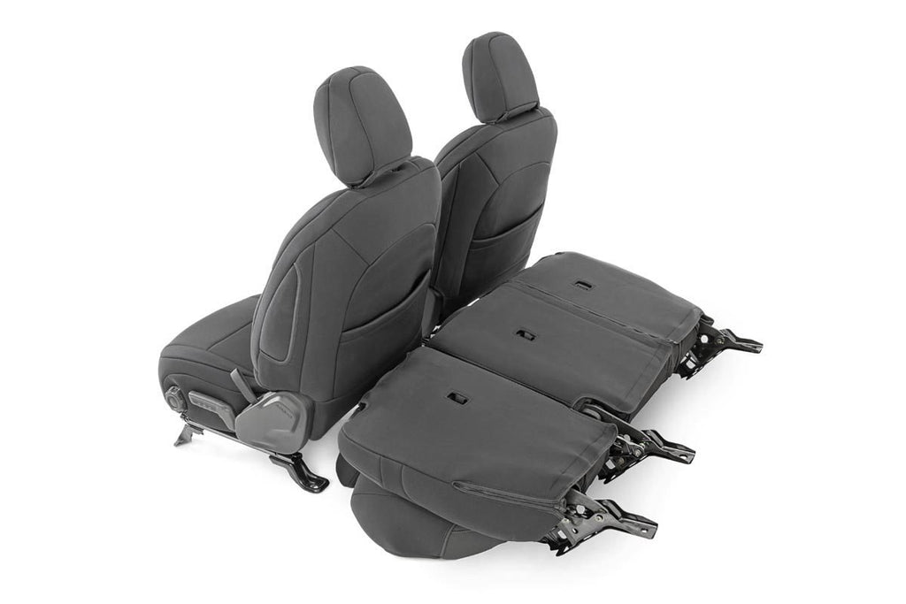 Rough Country Seat Cover Jeep Neoprene Seat Cover Set Black 18-20 Wrangler JL Unlimited Rough Country - Rough Country - 91010