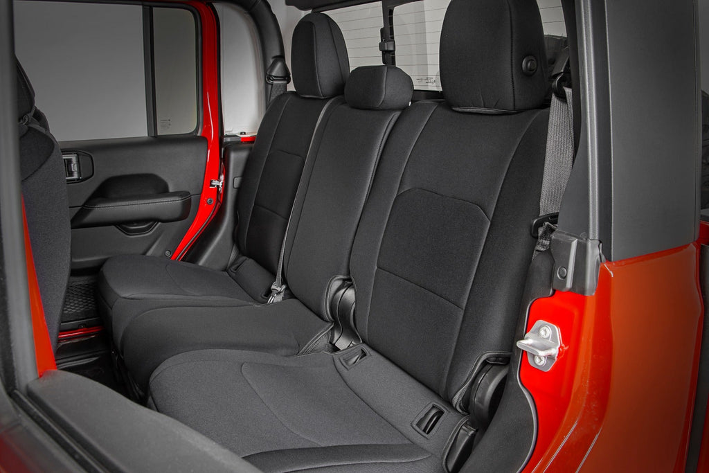 Rough Country Seat Cover Jeep Neoprene Seat Cover Set Black (2020 Gladiator JT) Rough Country - Rough Country - 91034