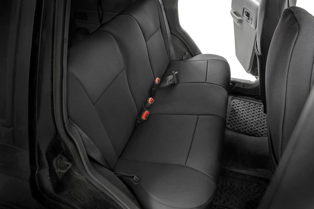 Rough Country Seat Cover Jeep Neoprene Seat Cover Set Black 97-01 XJ w/Detachable Headrest Rough Country - Rough Country - 91023