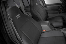 Load image into Gallery viewer, Rough Country Seat Cover Jeep Neoprene Seat Cover Set Black 97-01 XJ w/Non-Detachable Headrest Rough Country - Rough Country - 91022
