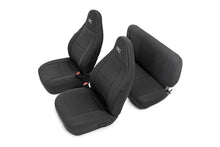 Load image into Gallery viewer, Rough Country Seat Cover Jeep Neoprene Seat Cover Set Black 97-02 Wrangler TJ Rough Country - Rough Country - 91000