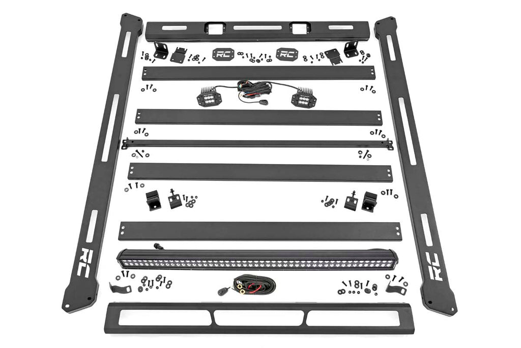 Rough Country Roof Rack Jeep Roof Rack System w/Black-Series LED Lights 18-20 Wrangler JL Rough Country - Rough Country - 10622