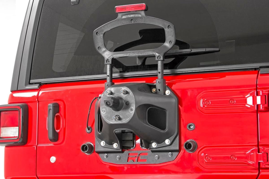 Rough Country Spare Tire Relocation Kit Jeep Spare Tire Relocation Bracket 18-20 Wrangler JL w/Rear Proximity Sensors Rough Country - Rough Country - 10526