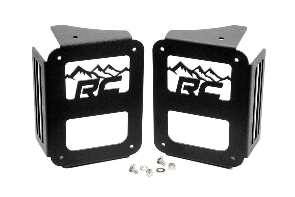 Rough Country Tail Light Cover Jeep Tail Light Covers Mountains 07-18 Wrangler JK Rough Country - Rough Country - 1078
