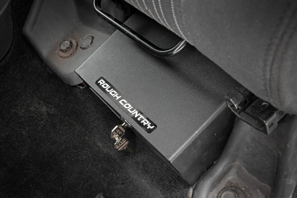 Rough Country Lock Box Jeep Under Seat Lock Box 07-18 Jeep Wrangler JK/JKU Rough Country - Rough Country - 99035