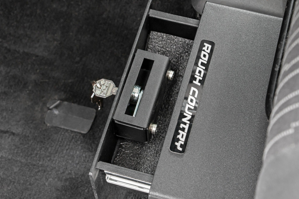 Rough Country Lock Box Jeep Under Seat Lock Box 07-18 Jeep Wrangler JK/JKU Rough Country - Rough Country - 99035