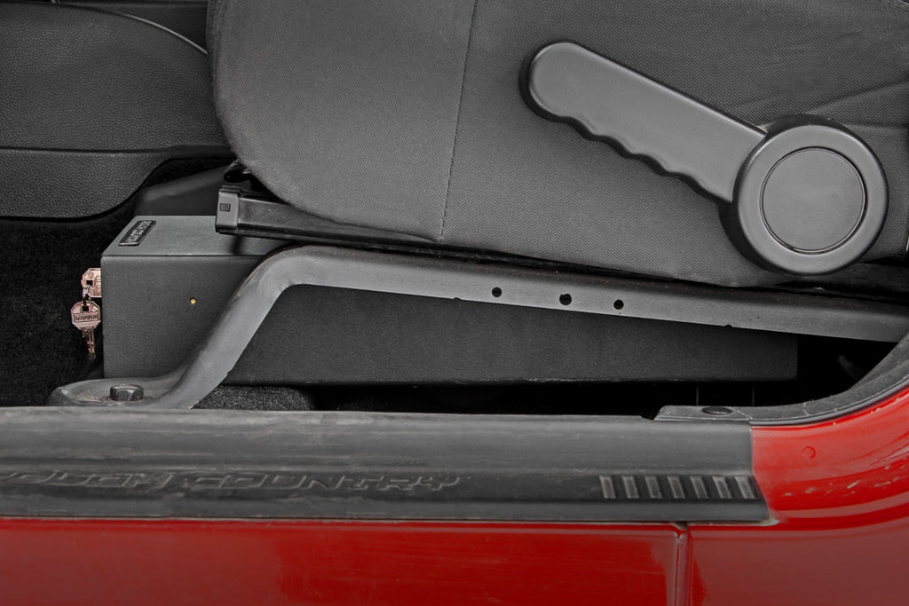 Rough Country Lock Box Jeep Under Seat Lock Box 07-18 Jeep Wrangler JK/JKU Rough Country - Rough Country - 99035