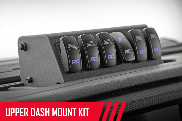 Rough Country Mounting Brackets(Lighting) MLC-6 Multiple Light Controller Upper Dash Mount Kit 18-20 Wrangler JL, 20 Gladiator JT Rough Country - Rough Country - 70963