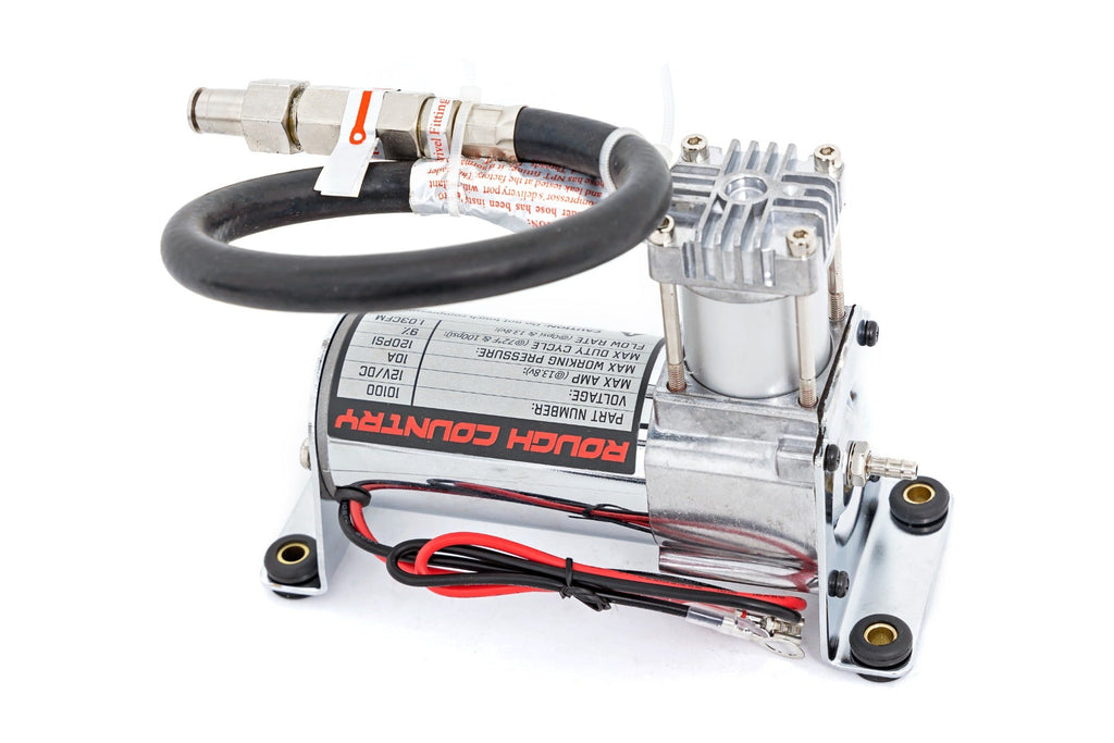 Rough Country Suspension Air Bag Compressor Onboard Air Bag Compressor Kit w/Gauge - Rough Country - 10100
