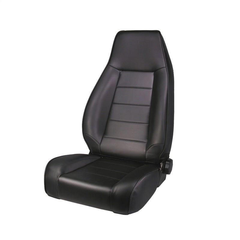 Rugged Ridge Seat Brackets & Frames Rugged Ridge High-Back Front Seat Reclinable Black Denim 76-02 CJ&W