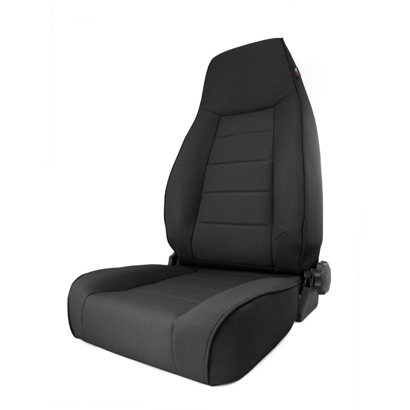 Rugged Ridge Seat Brackets & Frames Rugged Ridge High-Back Front Seat Reclinable Black Denim 97-06TJ