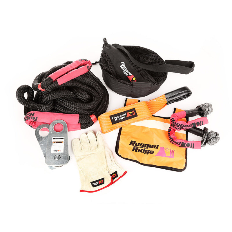 Rugged Ridge Recovery Boards Rugged Ridge Premium Recovery Kit with Mesh Bag