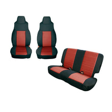 Load image into Gallery viewer, Rugged Ridge Seat Covers Rugged Ridge Seat Cover Kit Black/Red 03-06 Jeep Wrangler TJ
