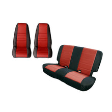 Load image into Gallery viewer, Rugged Ridge Seat Covers Rugged Ridge Seat Cover Kit Black/Red 80-90 Jeep CJ/YJ