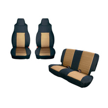 Load image into Gallery viewer, Rugged Ridge Seat Covers Rugged Ridge Seat Cover Kit Black/Tan 91-95 Jeep Wrangler YJ
