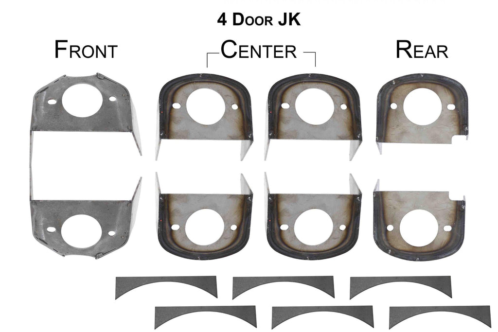 Rust Buster Frame Repair Body Mount Kit 4-Door 2007-2018 Jeep Wrangler JK Body Mount Bracket Kit Rust Buster - Rust Buster Frame Repair - RB5057