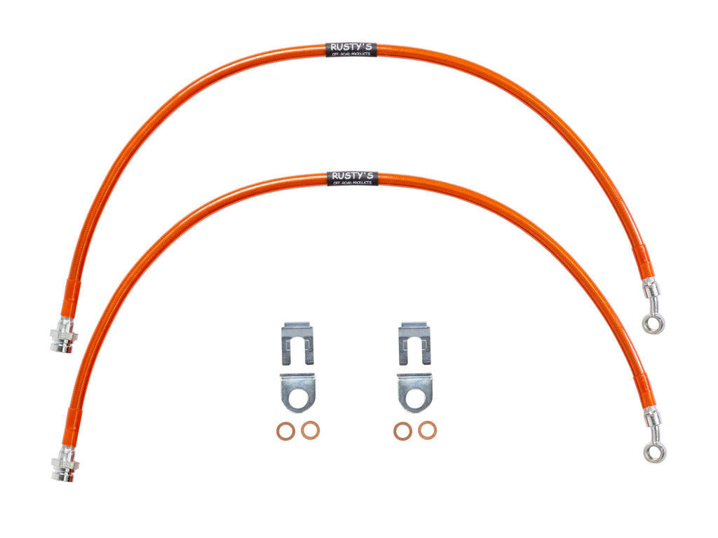 Rusty's Off Road Products Rusty's Brake Hoses - Stainless Steel - Front (Pair)