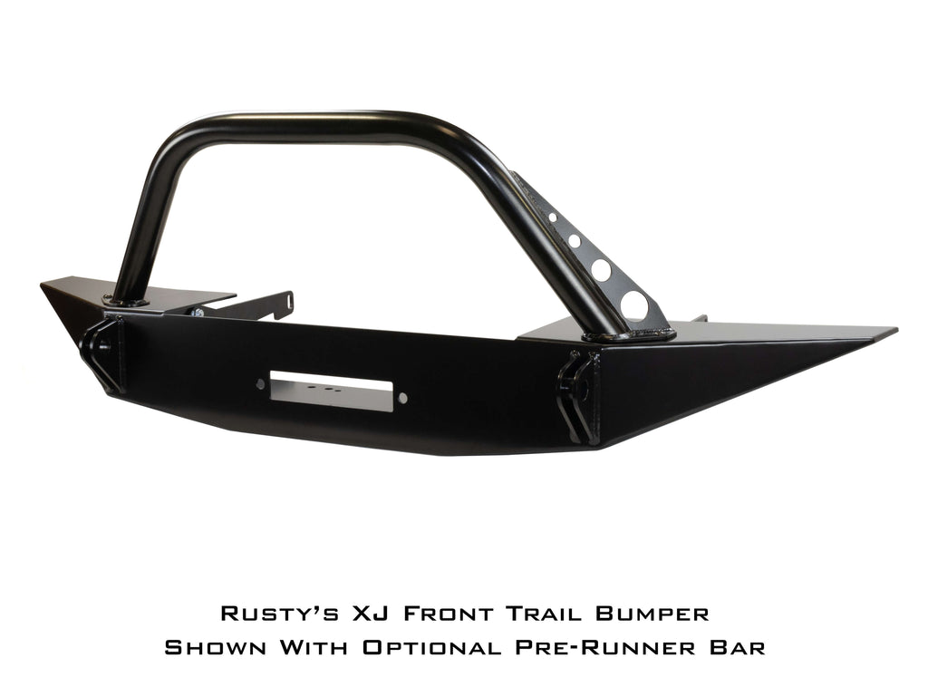 Rusty's Off Road Products Rusty's Bumper - Front Trail Bumper w/ Upright Winch Mount - XJ