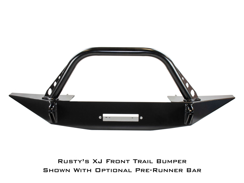 Rusty's Off Road Products Rusty's Bumper - Front Trail Bumper w/ Upright Winch Mount - XJ
