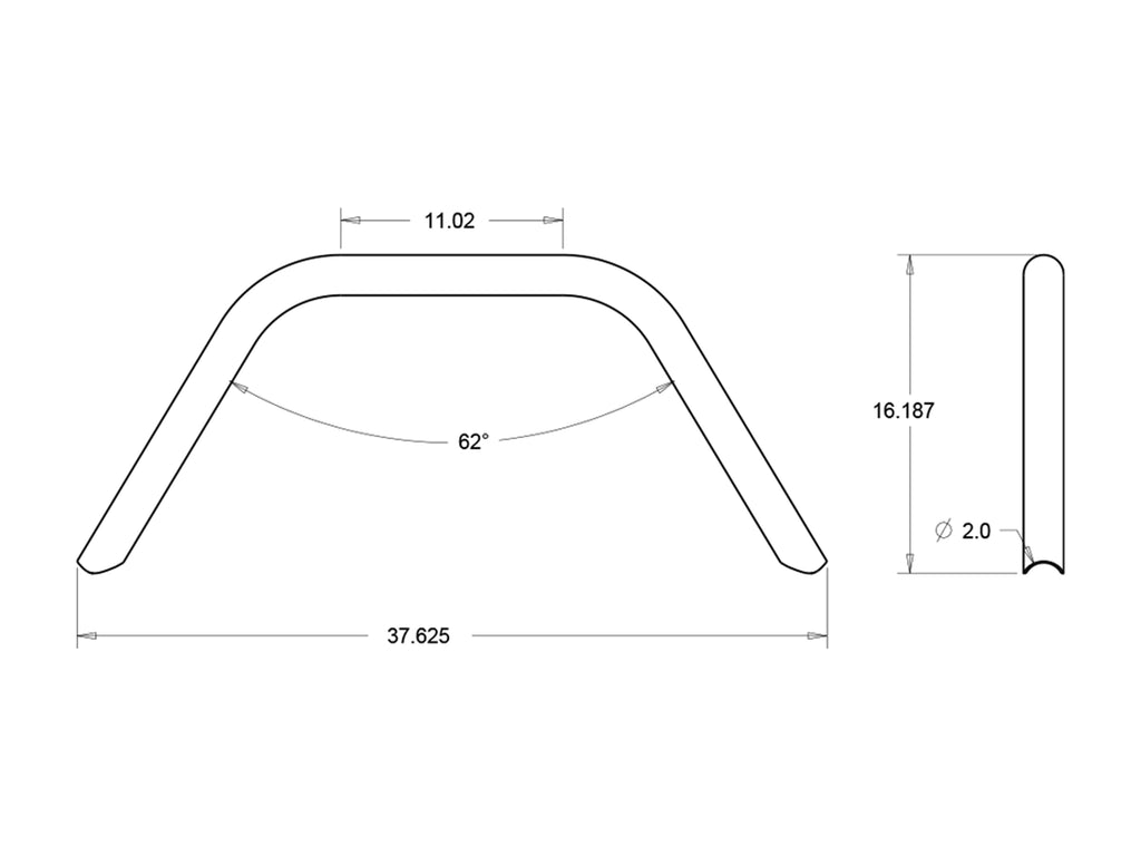 Rusty's Off Road Products Rusty's Bumper - Pre-Runner - Hoop