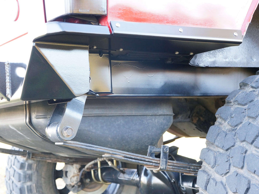 Rusty's Off Road Products Raw (Uncoated) Rusty's Bumper - Rear Corner Cut High-Clearance Trail Bumper