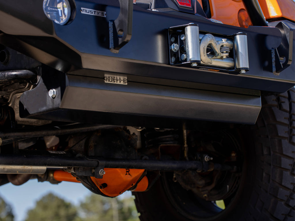 Rusty's Off Road Products Skid Plates Rusty's Factory Front Bumper Skid Plate- JK Wrangler