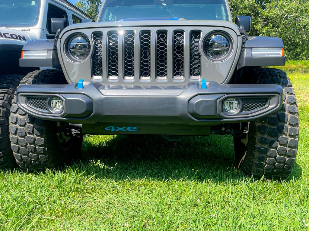 Rusty's Off Road Products Skid Plates 4Xe Rusty's Front Bumper Skid Plate with Cutout Panel - JL Wrangler / JT Gladiator
