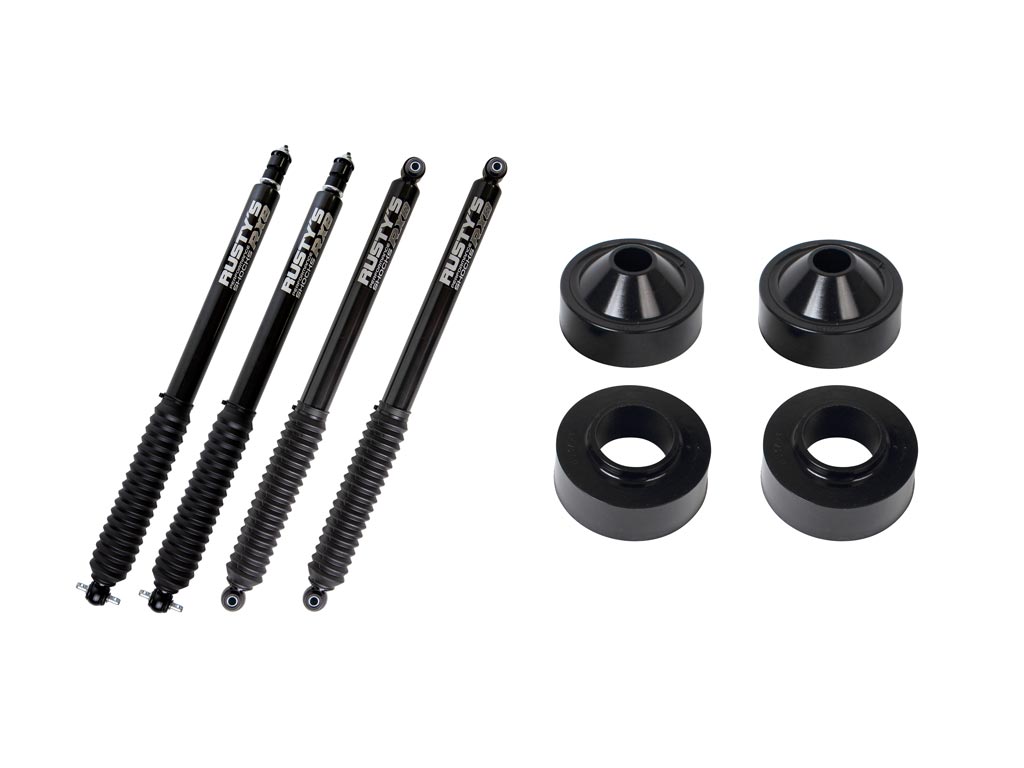 Rusty's Off Road Products RX800 Series (SKU: R-827 / R-826) Rusty's JK Wrangler 2" Budget Kit (includes shocks)