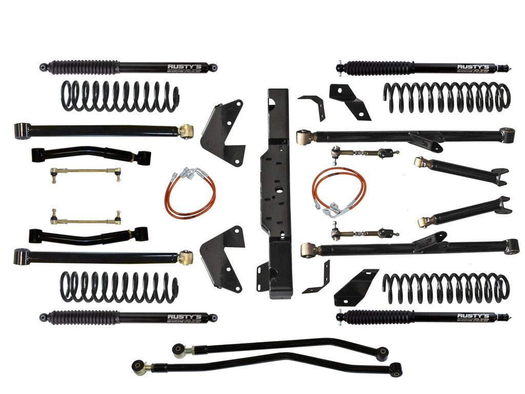 Rusty's Off Road Products RX800 Series (SKU: R-836 / R-813) / 2007-2010 JK Wrangler Rusty's JK Wrangler 3.25" Bolt-On Long Travel Kit