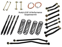 Load image into Gallery viewer, Rusty's Off Road Products RX800 Series (SKU: R-836 / R-813) / Adjustable Control Arms with Forged Rubber Ends (SKU: RC-CA211-JK / RC-CA221-JK / RC-CA212-JKJL / RC-CA222-JKJL) / 2007-2010 JK Wrangler Rusty's JK Wrangler 3.25" Performance Kit