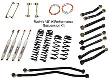 Load image into Gallery viewer, Rusty's Off Road Products RX100 Series (SKU: RX-16 / RX-13) / Adjustable Control Arms with Forged Rubber Ends (SKU: RC-CA211-JK / RC-CA221-JK / RC-CA212-JKJL / RC-CA222-JKJL) / 2007-2010 JK Wrangler Rusty's JK Wrangler 4.5" Performance Kit