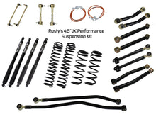 Load image into Gallery viewer, Rusty's Off Road Products RX800 Series (SKU: R-816 / R-813) / Adjustable Control Arms with Forged Rubber Ends (SKU: RC-CA211-JK / RC-CA221-JK / RC-CA212-JKJL / RC-CA222-JKJL) / 2007-2010 JK Wrangler Rusty's JK Wrangler 4.5" Performance Kit