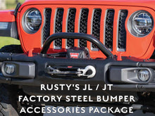 Load image into Gallery viewer, Rusty's Off Road Products Rusty's JL / JT Factory Steel Bumper Accessories Package for 2018+ JL Wrangler / 2020+ JT Gladiator equipped with Factory Steel Bumper