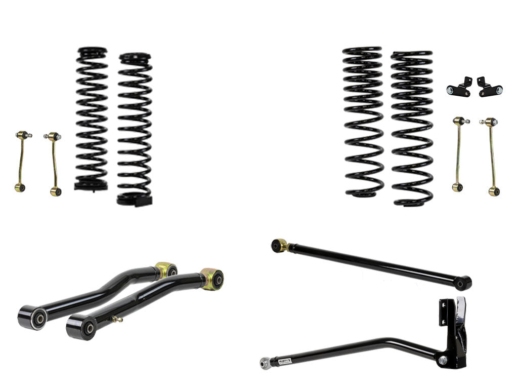 Rusty's Off Road Products Front Lower Control Arms w/ Forged Rubber End - High Clearance (JLJT) - (SKU: RC-CA211HC-JLJT) / No Shocks Supplied / 2018 - 2023 Gasoline Engine Rusty's JT Gladiator 2" Basic Kit
