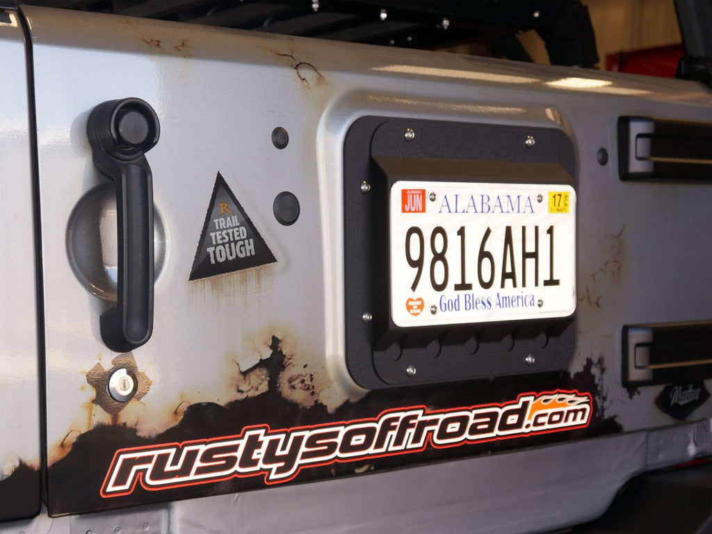 Rusty's Off Road Products Rusty's License Plate Relocation Mount - JK
