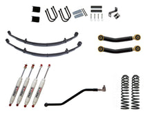 Load image into Gallery viewer, Rusty's Off Road Products RX100 Series (SKU: RX-36 / RX-11) / Adjustable Control Arms with Forged Rubber Ends (SKU: RC-CA211-UV) / Dana 35 / Dana 44 (SKU: RC-UB-2) Rusty's MJ Comanche 4.5" Spring Pack Kit