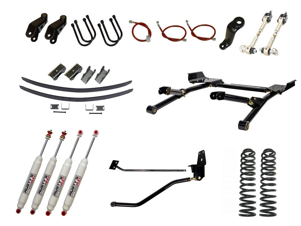 Rusty's Off Road Products RX100 Series (SKU: RX-16 / RX-11) / Radius Arm (SKU: RK-LT10-XJ-STD) / Dana 35 / Dana 44 (SKU: RC-UB-2) Rusty's MJ Comanche 8" Long Travel Kit