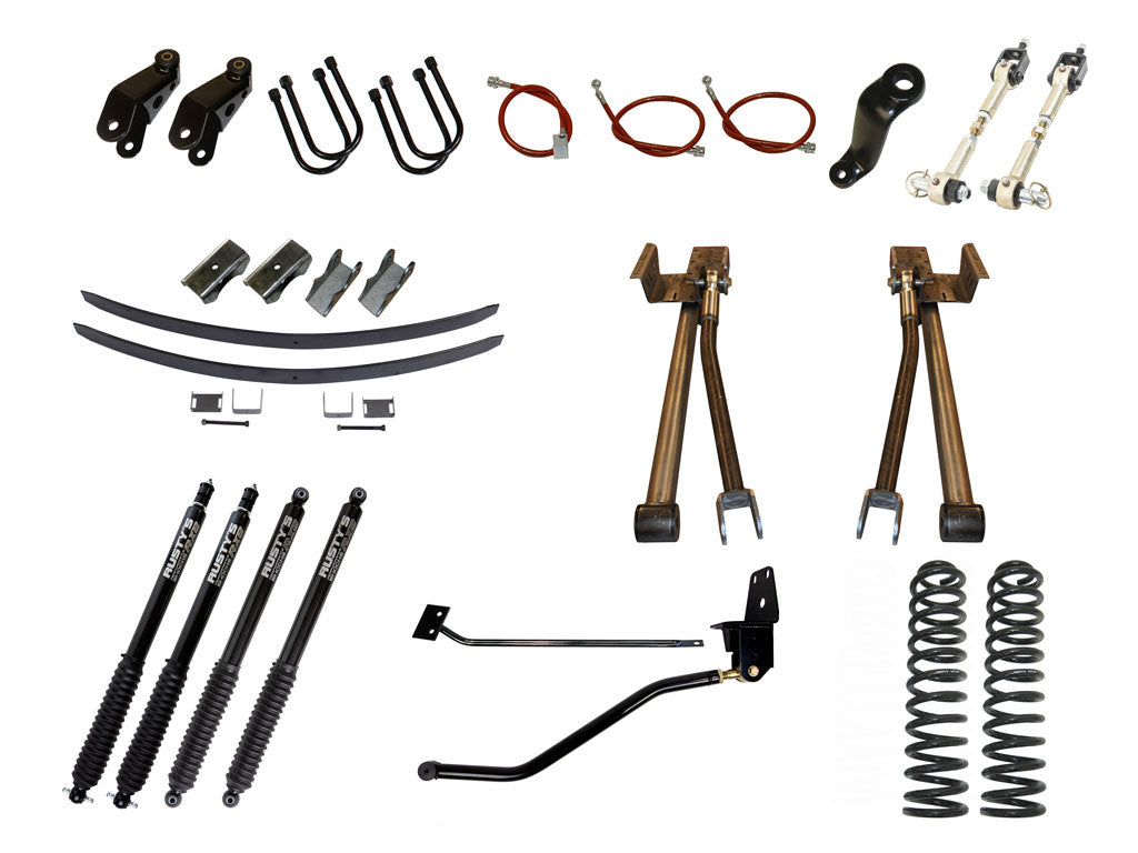 Rusty's Off Road Products RX800 Series (SKU: R-816 / R-811) / Competition 4 Link (SKU: RK-CS10-XJ) / Dana 35 / Dana 44 (SKU: RC-UB-2) Rusty's MJ Comanche 8" Long Travel Kit