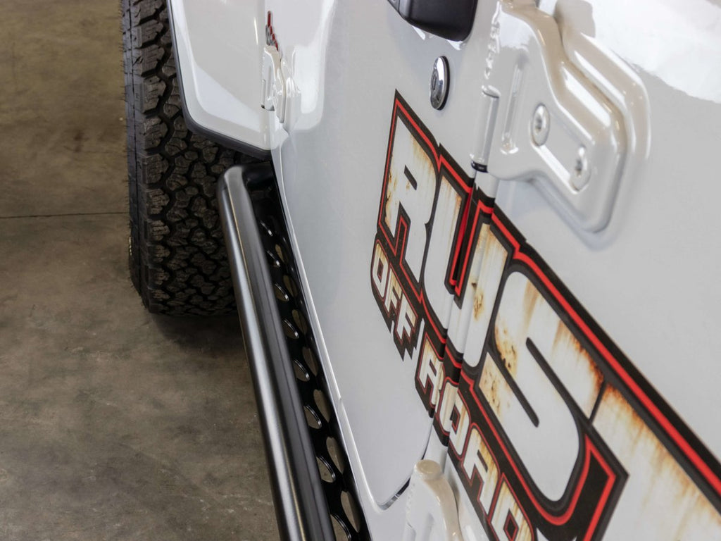 Rusty's Off Road Products Skid Plates Rusty's Rocker Armor with Kicker Tube - 2018-2023 JL Wrangler 4-Door