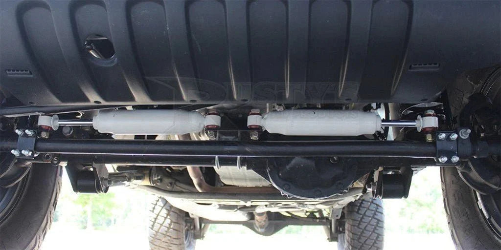 Rusty's Off Road Products Rusty's RX-100 Series Dual Steering Stabilizer Kit for Factory 07-18 JK Wrangler Steering