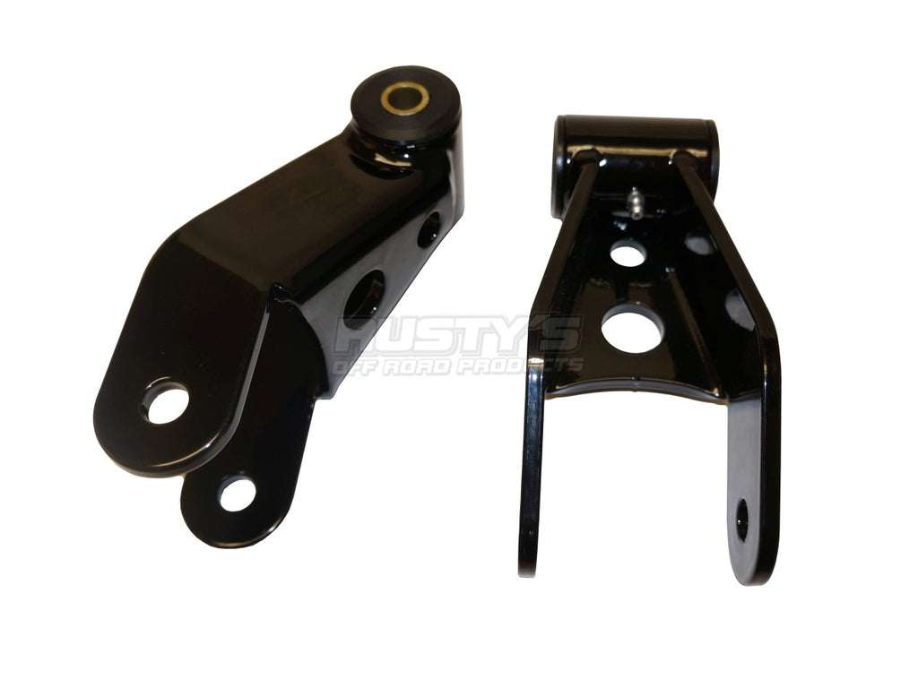 Rusty's Off Road Products Rusty's Shackles - XJ - 1.5" Extended Greasable Boomerang Shackles