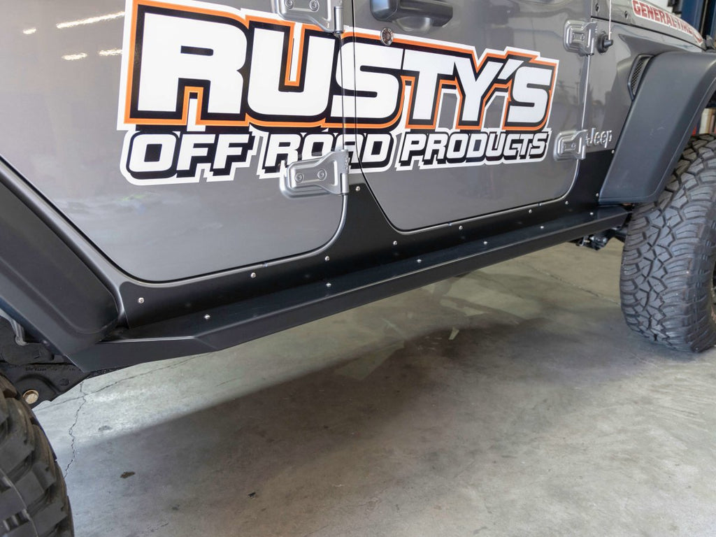 Rusty's Off Road Products Skid Plates Rusty's Sheetmetal Rocker Armor - 2018 and Later JL Wrangler 4-Door