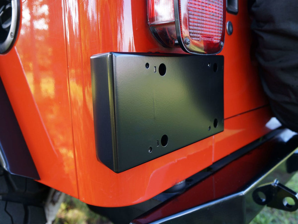 Rusty's Off Road Products Rusty's Steel License Plate Bracket - TJ-LJ Wrangler