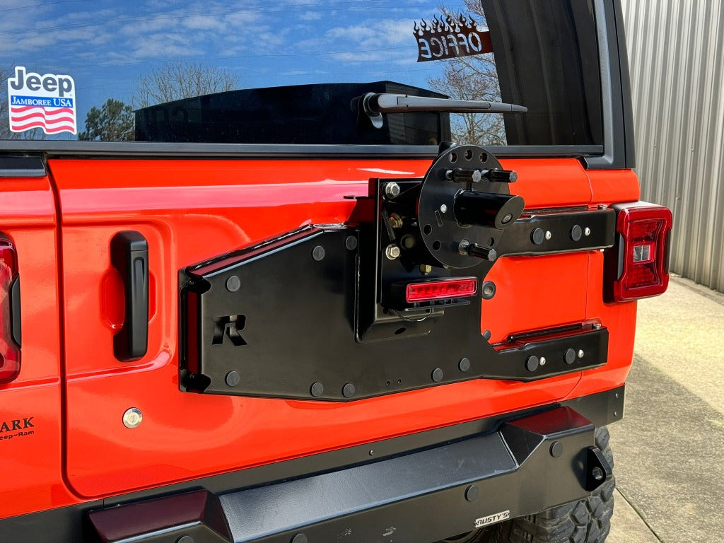 Rusty's Off Road Products Rusty's Tire Carrier - 2018 and Later JL Wrangler
