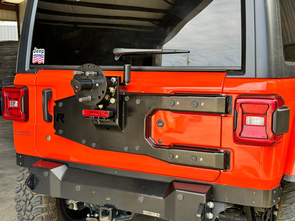 Rusty's Off Road Products Rusty's Tire Carrier - 2018 and Later JL Wrangler
