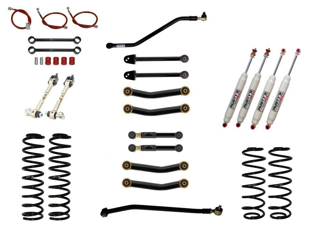 Rusty's Off Road Products RX100 Series (SKU: RX-27 / RX-26) / Fixed Length Control Arms (SKU: RC-CA111-UV / RC-CA121-UV / RC-CA111-UV / RC-CA222-UV) Rusty's TJ / LJ Wrangler 2" Advanced Kit