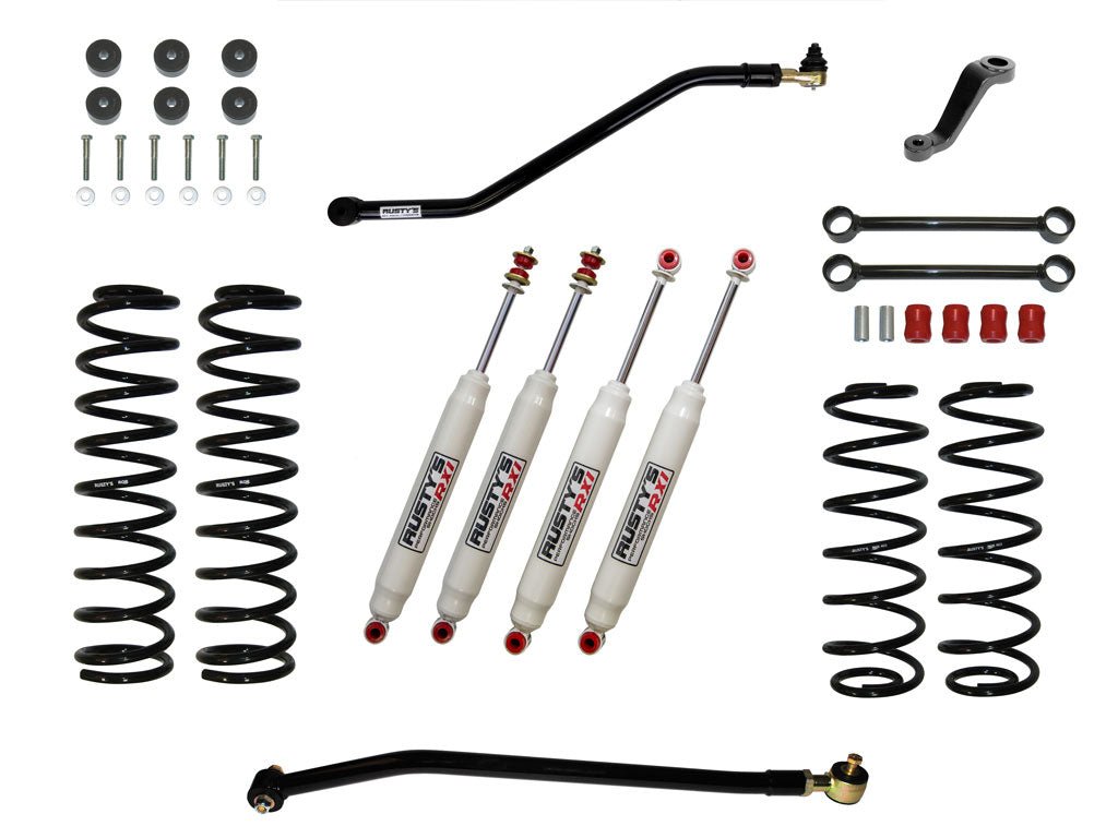Rusty's Off Road Products RX100 Series (SKU: RX-27 / RX-26) / Standard (150lb/in) (SKU: RC-CS300-TJ) Rusty's TJ/LJ Wrangler 3" Starter Kit