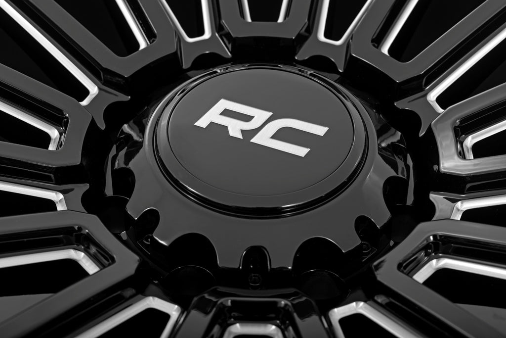 Rough Country 97 Series Wheel | One-Piece | Gloss Black | 20x10 | 5x4.5 | -19mm