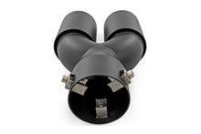 Load image into Gallery viewer, Exhaust Tip | Black | Red RC Logo | 2.5-3 Inch Pipe Single Inlet | Dual Outlet